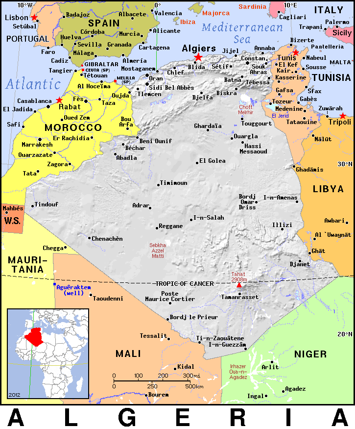 Information On Algeria Map