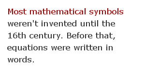 Mathematics facts 11